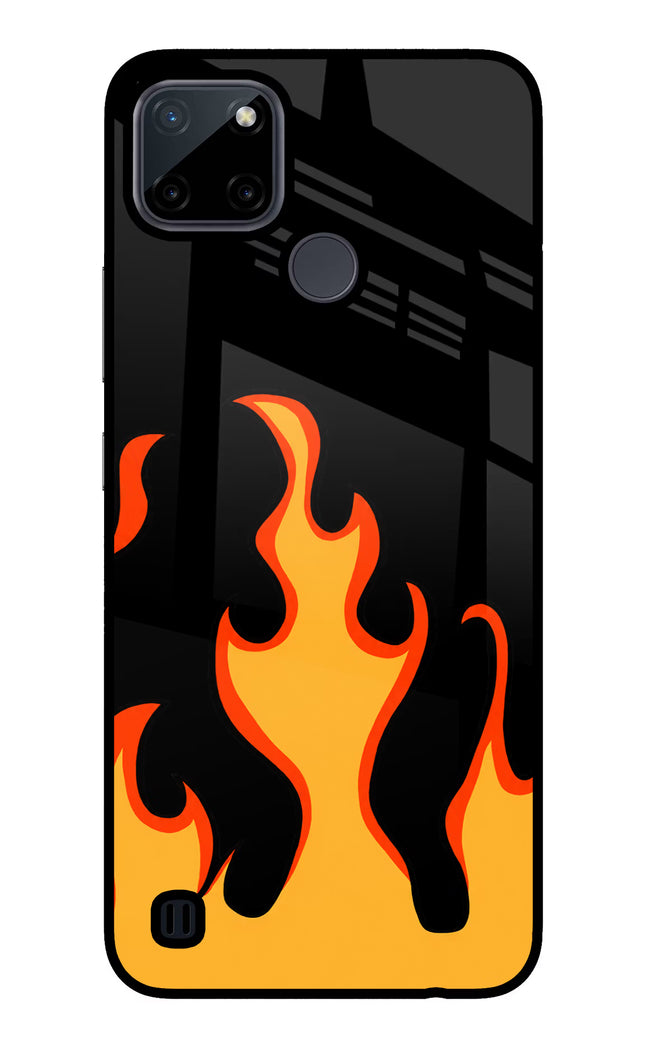 Fired Up – Black Realme C21Y/C25Y Glass Case