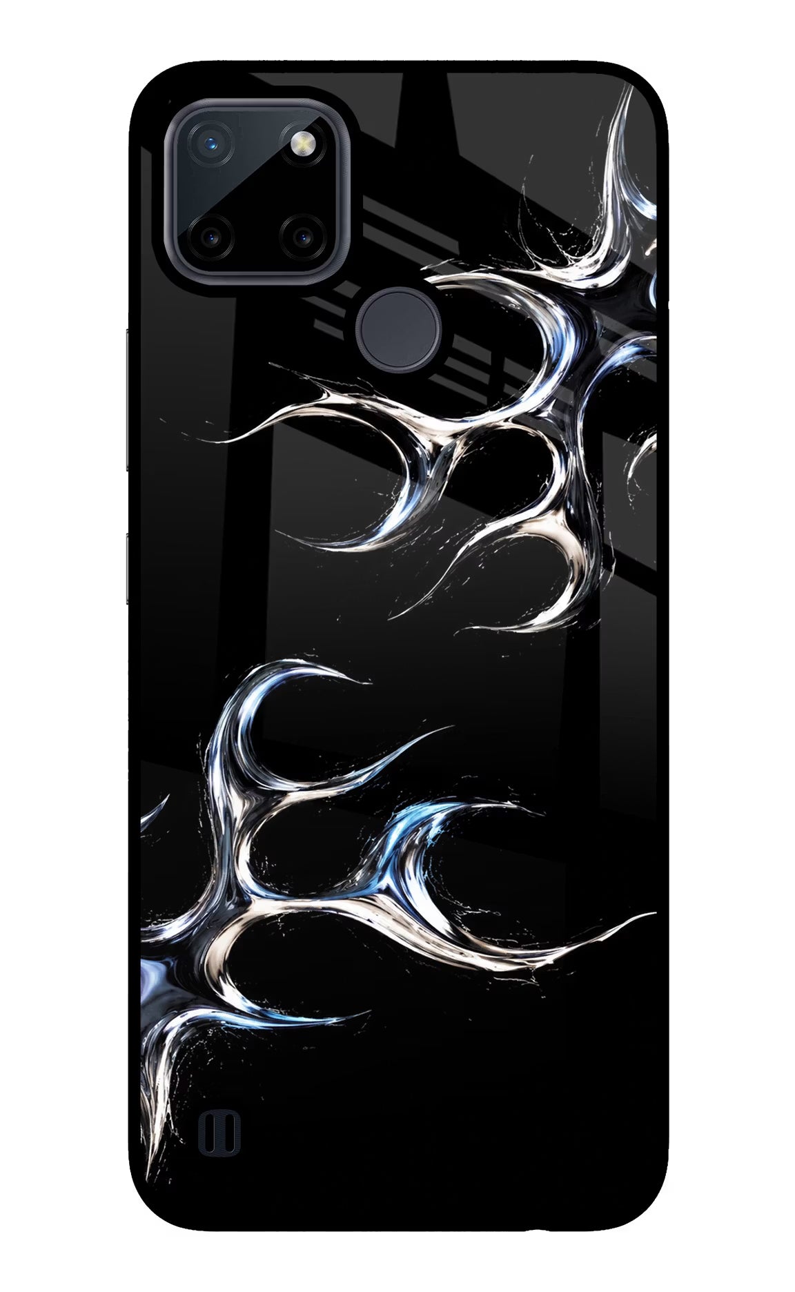 Chrome Tribal Realme C21Y/C25Y Glass Case Back Cover by Casekaro