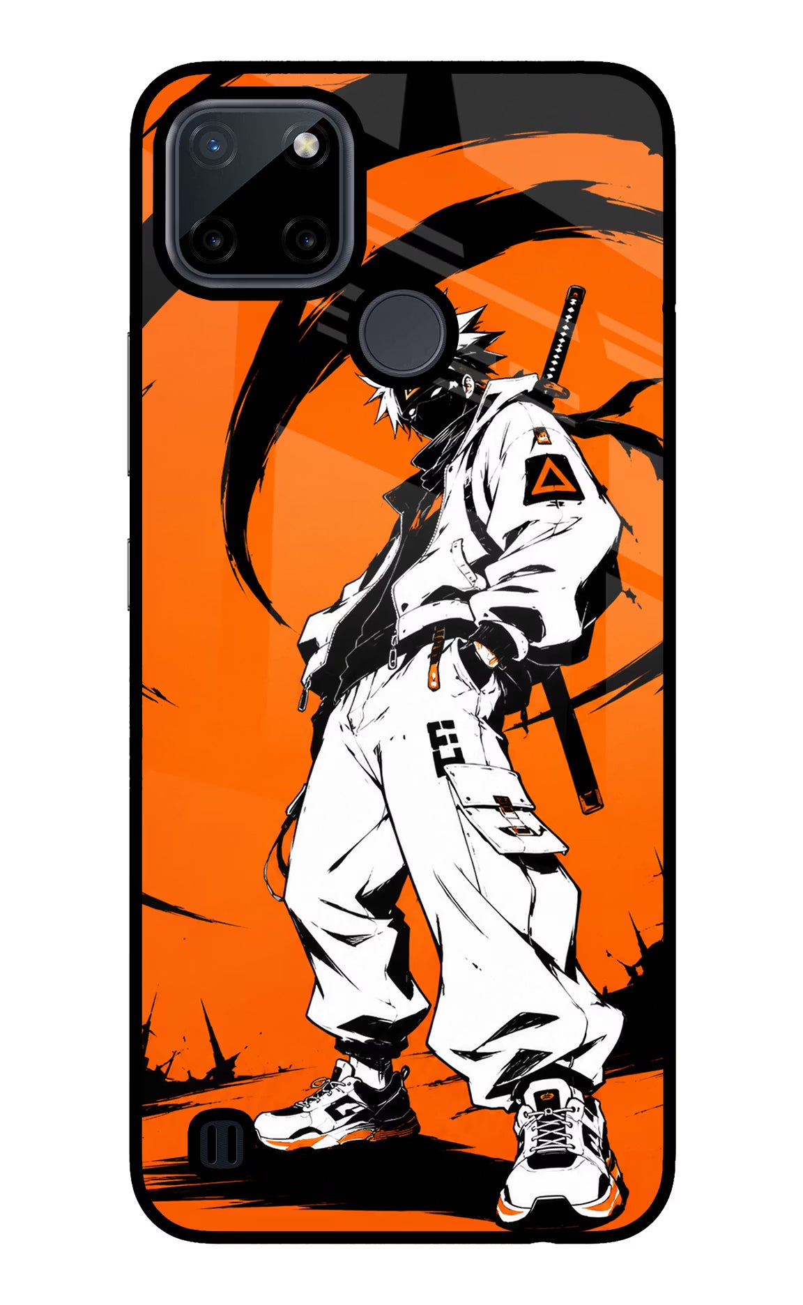 Street Samurai  Realme C21Y/C25Y Glass Case Back Cover by Casekaro
