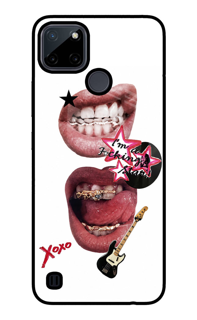 Rockstar Realme C21Y/C25Y Glass Case Back Cover by Casekaro