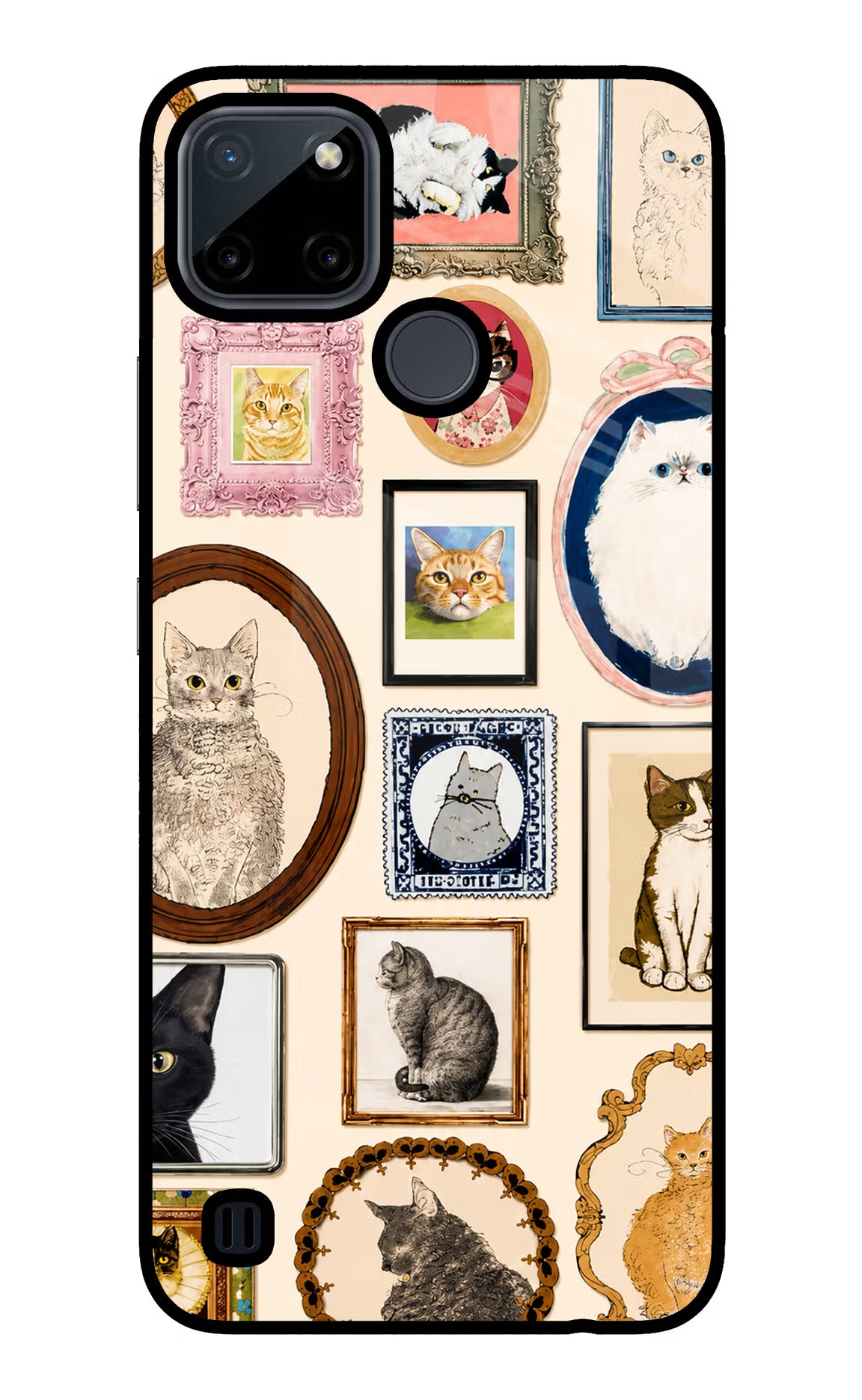 Mirror Cats Realme C21Y/C25Y Glass Case
