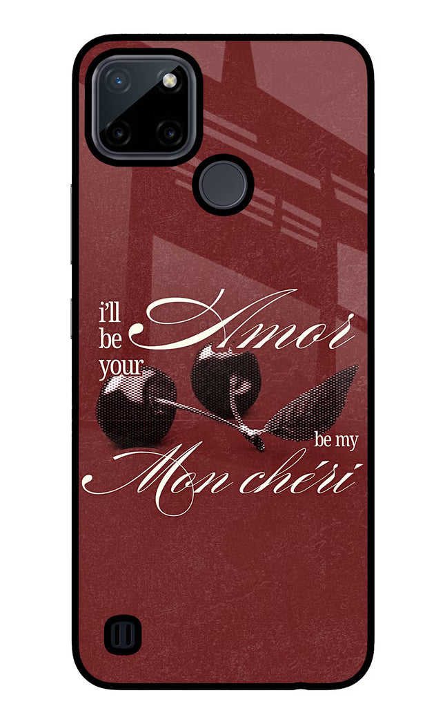 Velvet Cherry Realme C21Y/C25Y Glass Case Back Cover by Casekaro