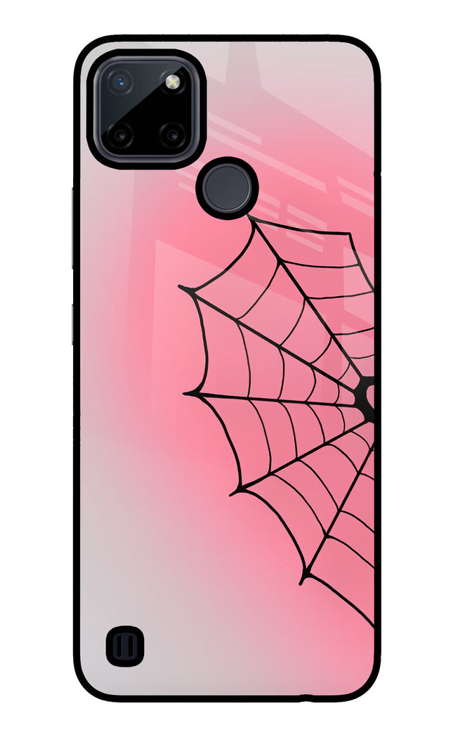 Pink Web Realme C21Y/C25Y Glass Case