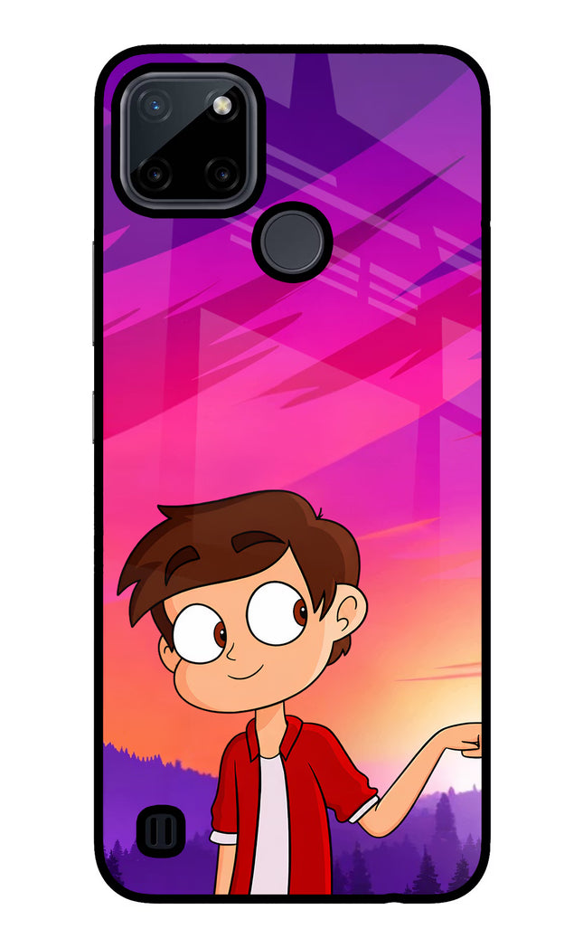 Marco Sunset Realme C21Y/C25Y Glass Case Back Cover by Casekaro
