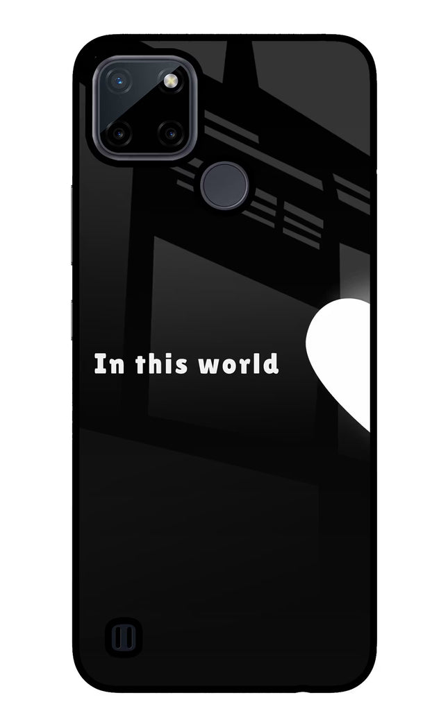 This World Realme C21Y/C25Y Glass Case Back Cover by Casekaro