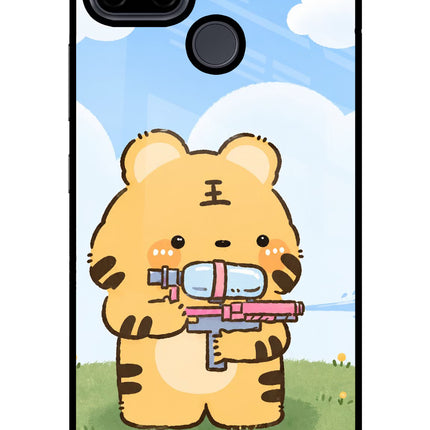 Tiger Treat Realme C21Y/C25Y Glass Case Back Cover by Casekaro