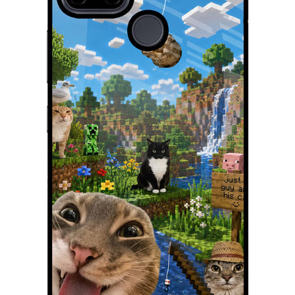 Minecraft Cat Chaos Realme C21Y/C25Y Glass Case