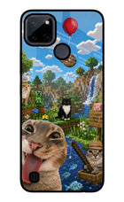 Minecraft Cat Chaos Realme C21Y/C25Y Glass Case