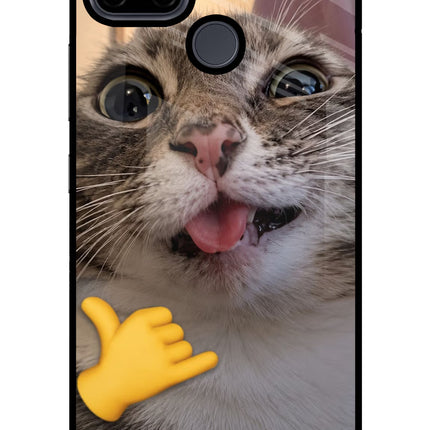 Silly Cat Call Realme C21Y/C25Y Glass Case