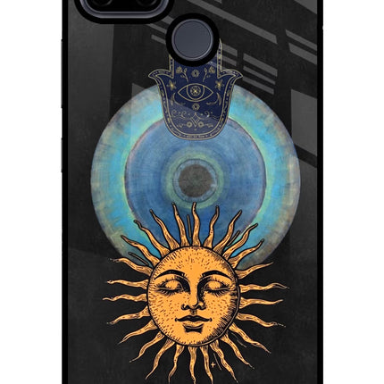 Divine Sun Realme C21Y/C25Y Glass Case Back Cover by Casekaro