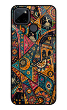 Folk Print Realme C21Y/C25Y Glass Case