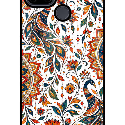White Mayura Realme C21Y/C25Y Glass Case