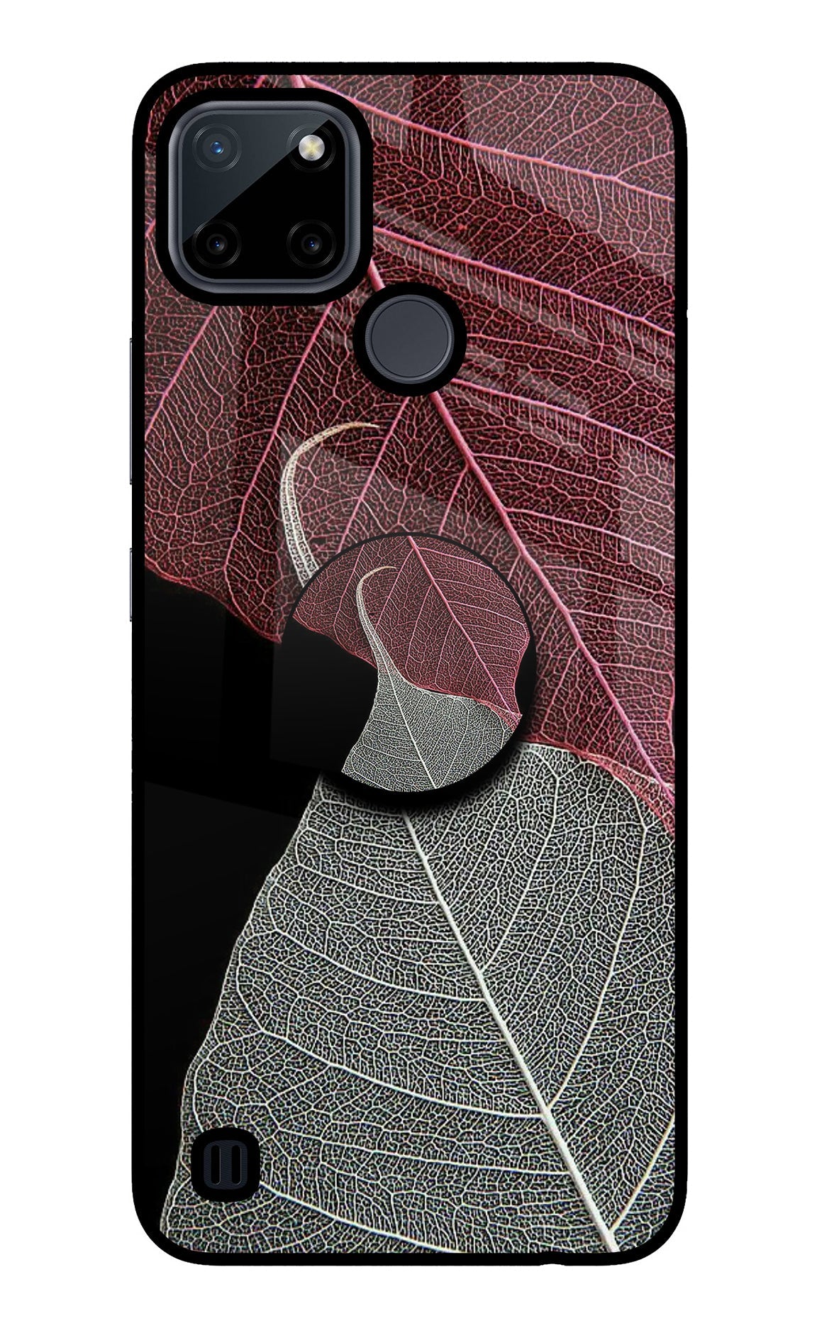 Leaf Pattern Realme C21Y/C25Y Glass Case