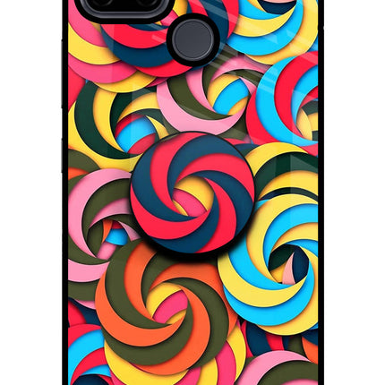 Spiral Pattern Realme C21Y/C25Y Pop Case by Casekaro