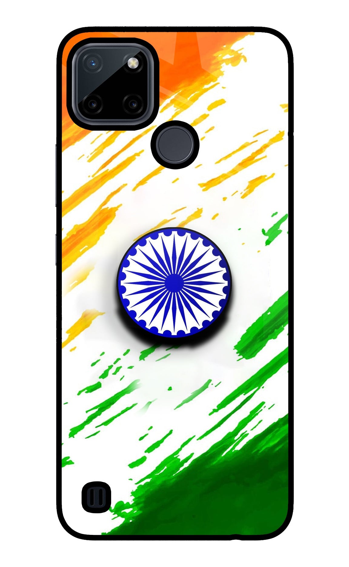Indian Flag Ashoka Chakra Realme C21Y/C25Y Glass Case