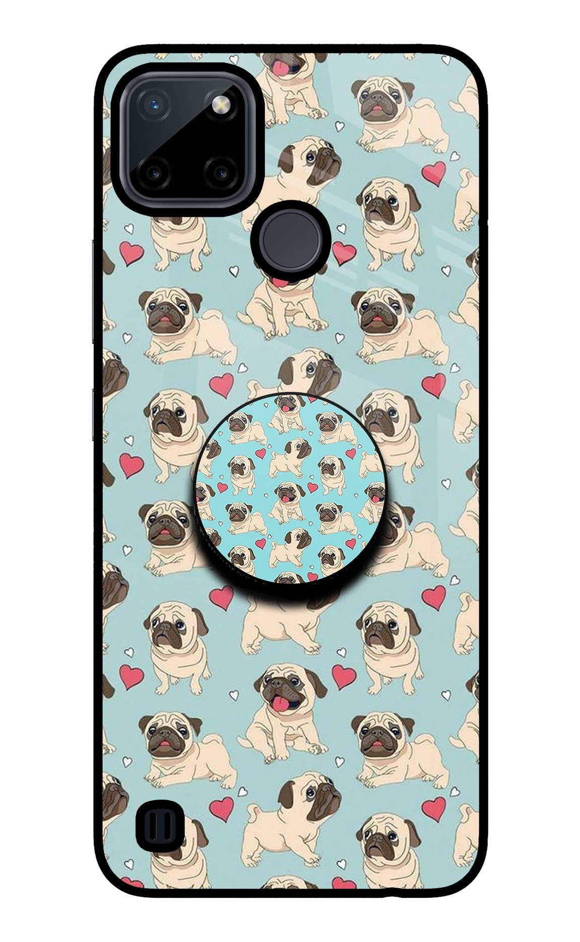 Pug Dog Realme C21Y/C25Y Glass Case