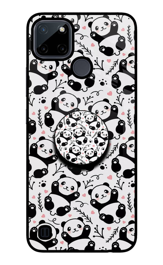 Cute Panda Realme C21Y/C25Y Glass Case