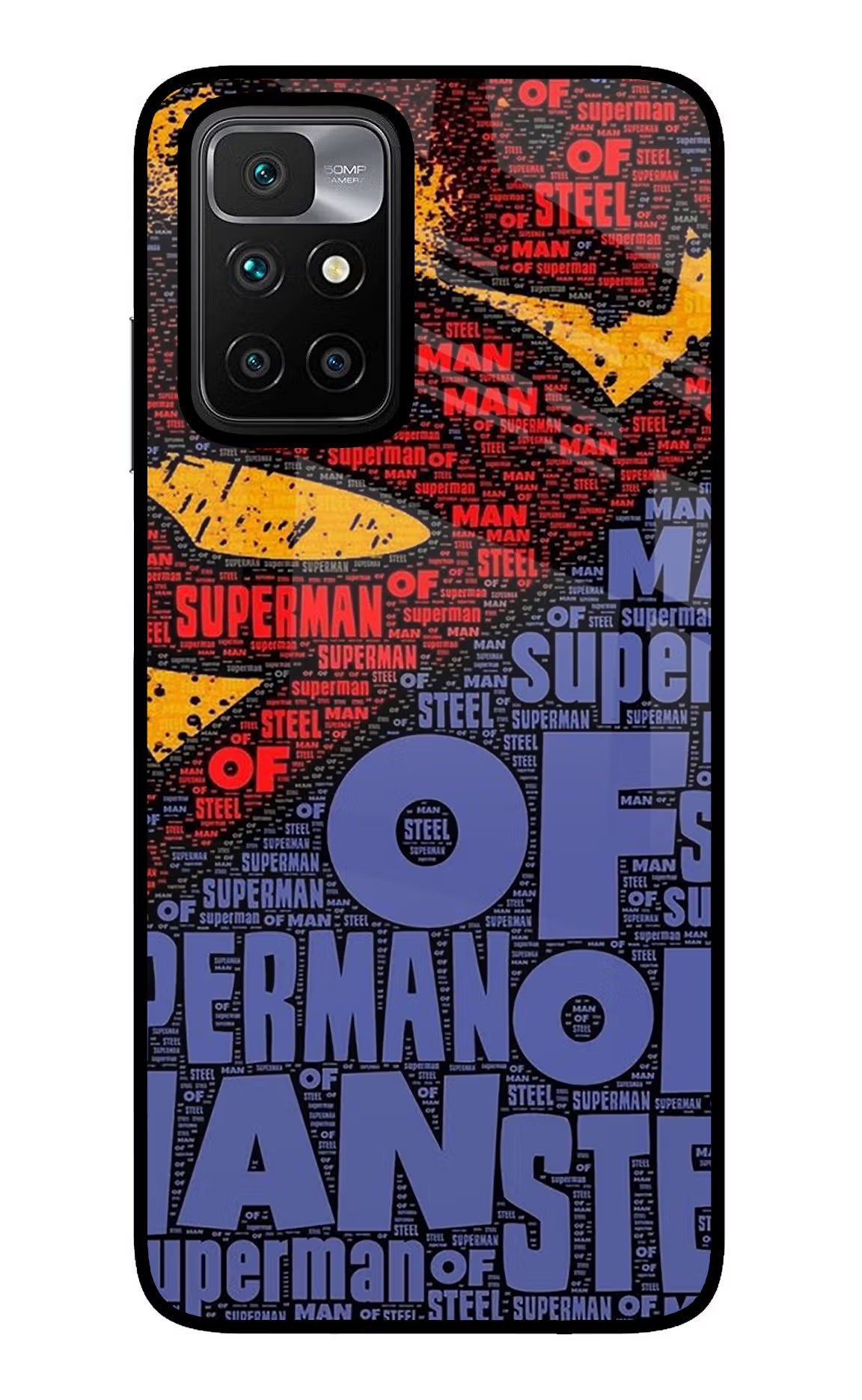 Superman Redmi 10 Prime Glass Case Back Cover by Casekaro