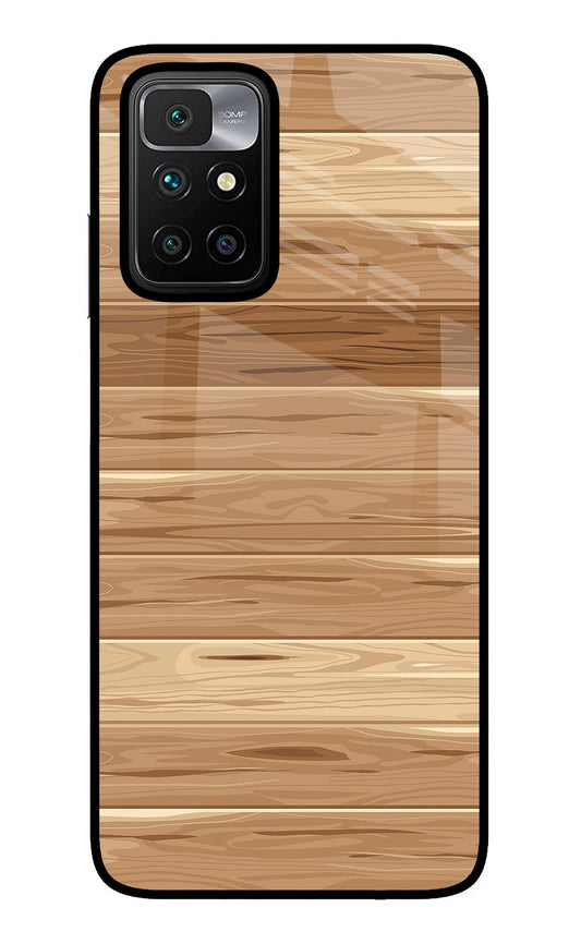Wooden Vector Redmi 10 Prime Glass Case