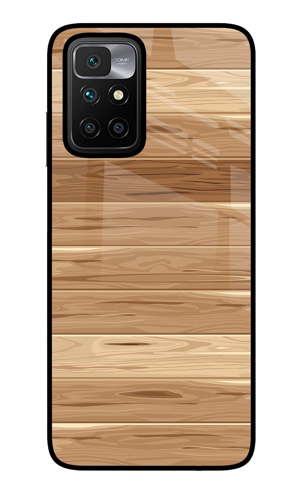 Wooden Vector Redmi 10 Prime Back Cover