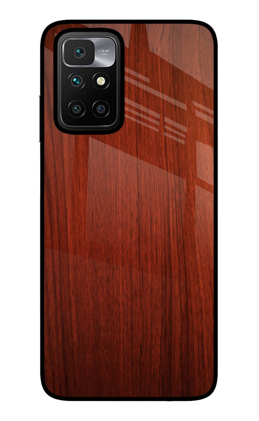Wooden Plain Pattern Redmi 10 Prime Glass Case