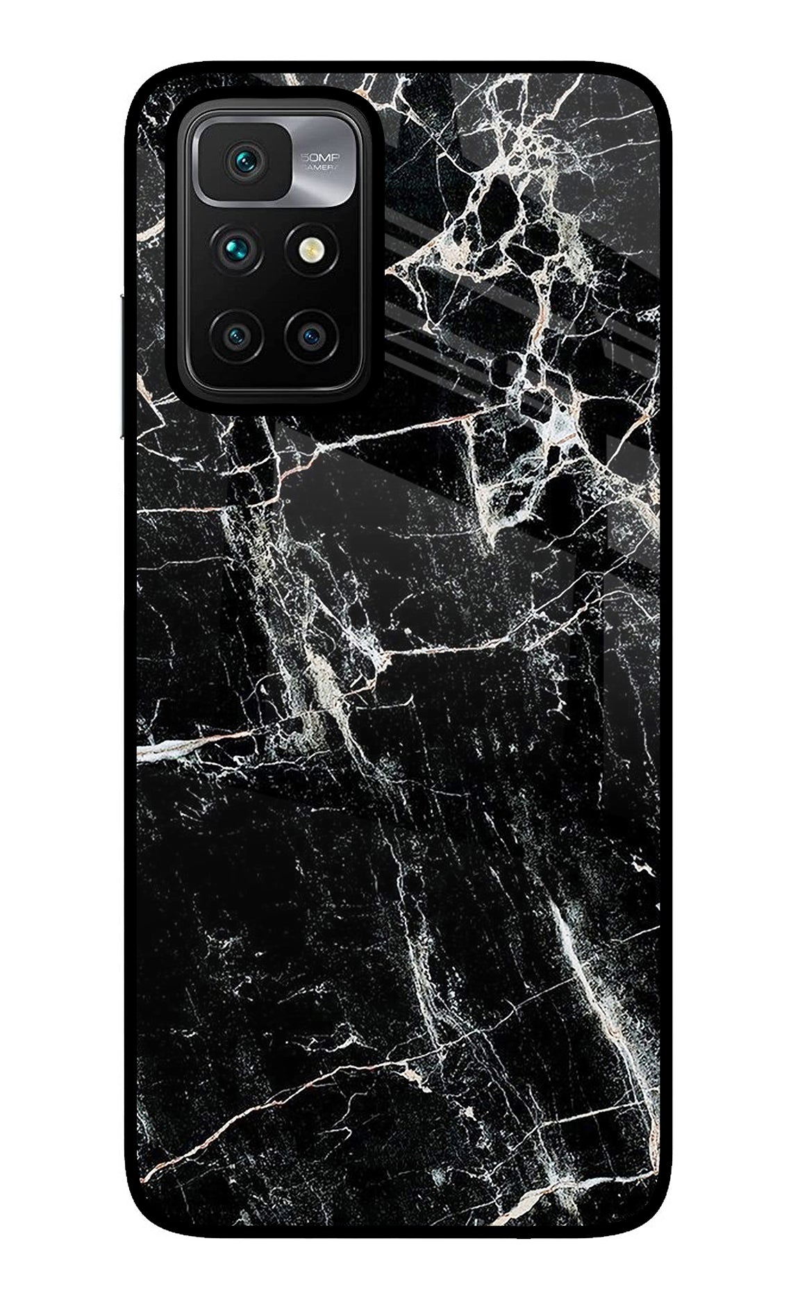 Black Marble Texture Redmi 10 Prime Back Cover