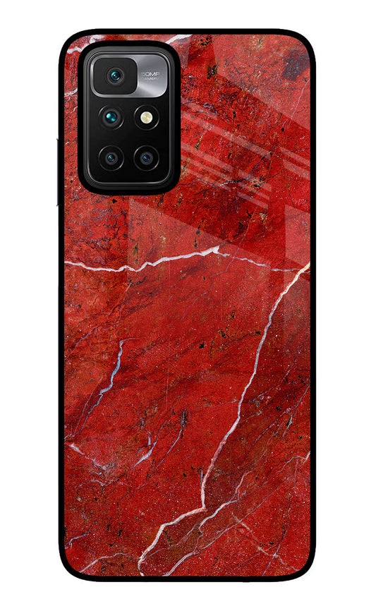 Red Marble Design Redmi 10 Prime Glass Case
