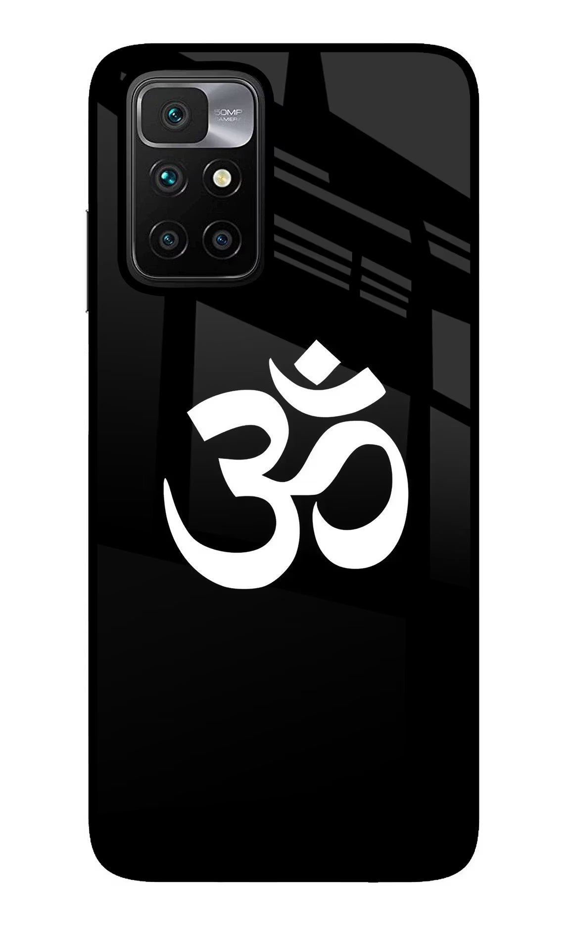 Om Redmi 10 Prime Glass Case Back Cover by Casekaro