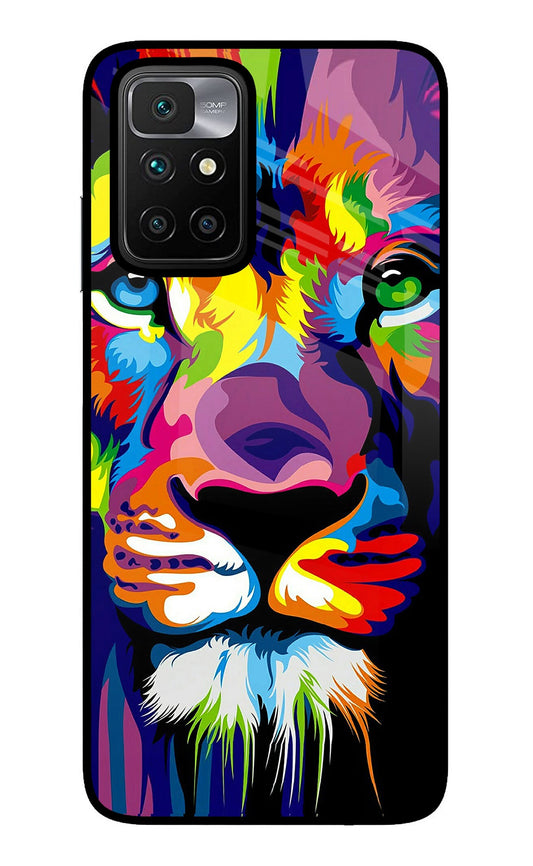 Lion Redmi 10 Prime Glass Case