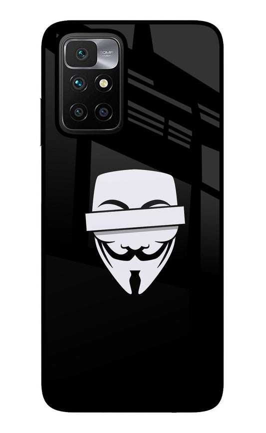 Anonymous Face Redmi 10 Prime Glass Case