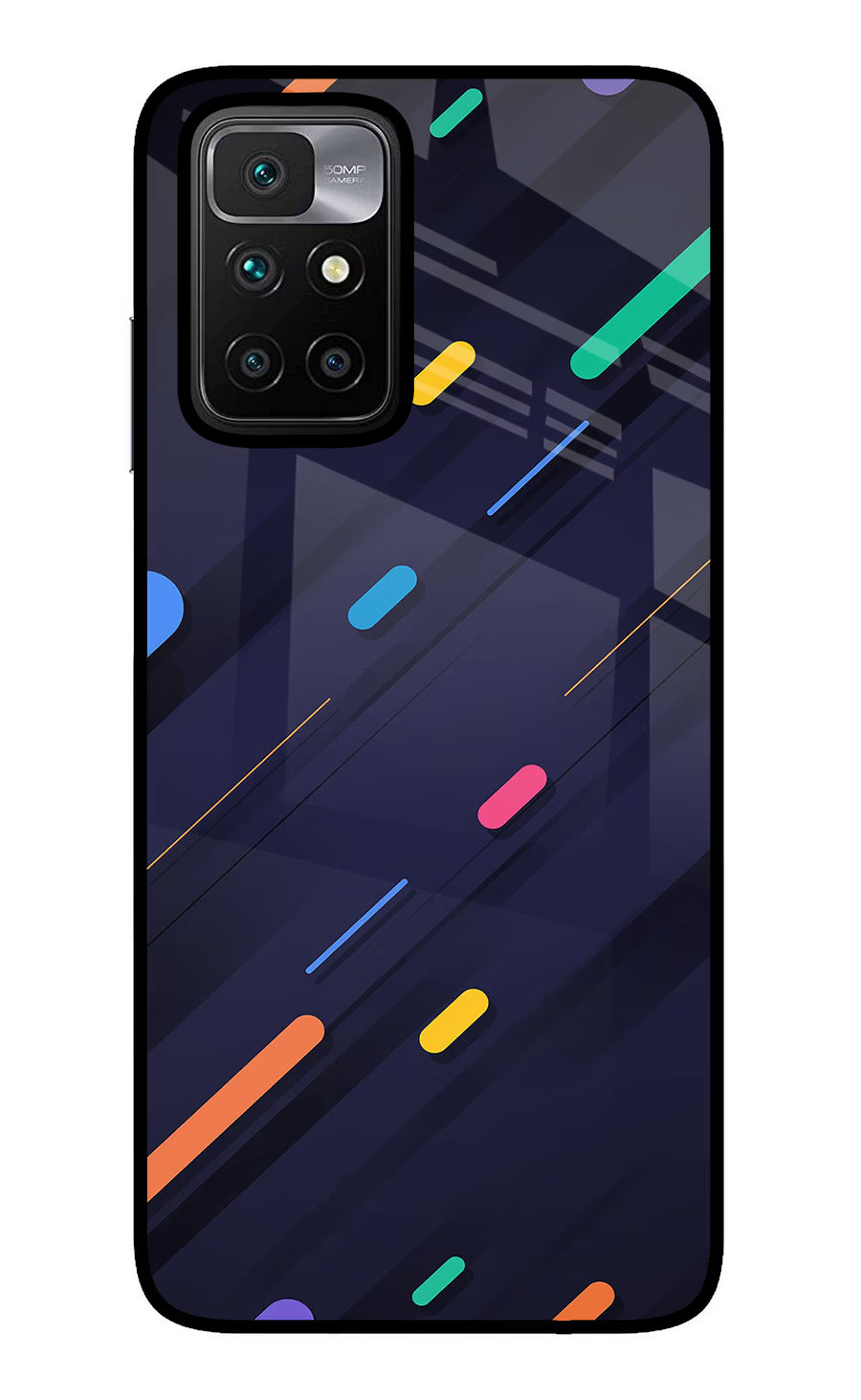 Abstract Design Redmi 10 Prime Back Cover, Glass case