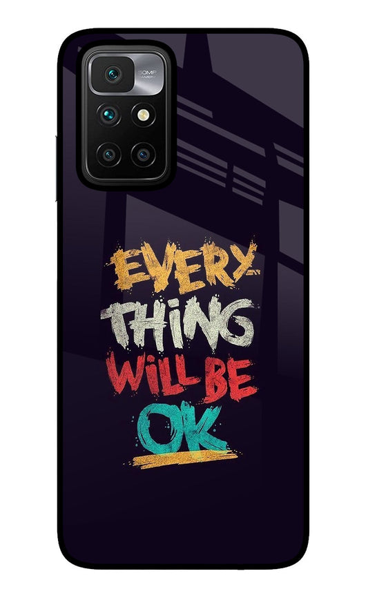 Everything Will Be Ok Redmi 10 Prime Glass Case