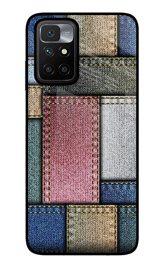 Multicolor Jeans Redmi 10 Prime Glass Case