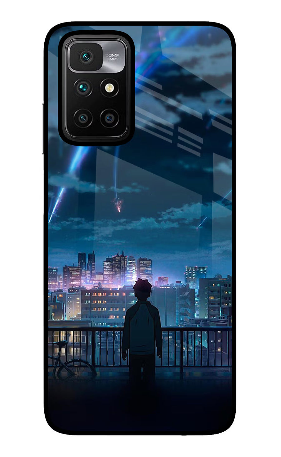 Anime Redmi 10 Prime Back Cover, Glass case