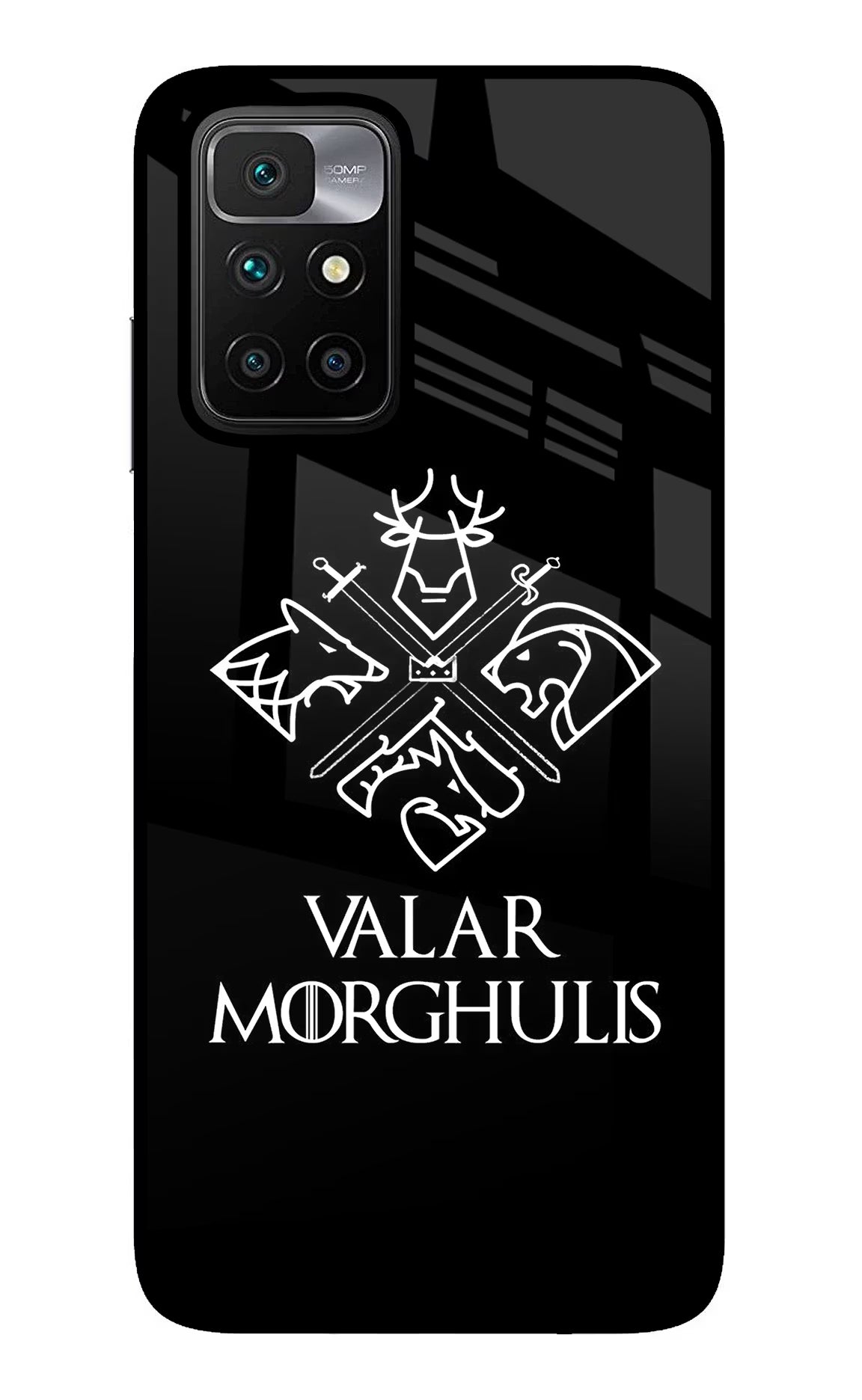 Valar Morghulis | Game Of Thrones Redmi 10 Prime Glass Case Back Cover by Casekaro