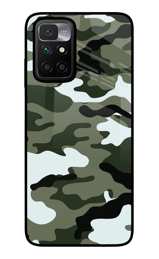 Camouflage Redmi 10 Prime Glass Case