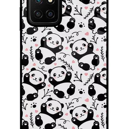 Cute Panda Redmi 10 Prime Glass Case