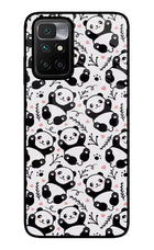 Cute Panda Redmi 10 Prime Glass Case
