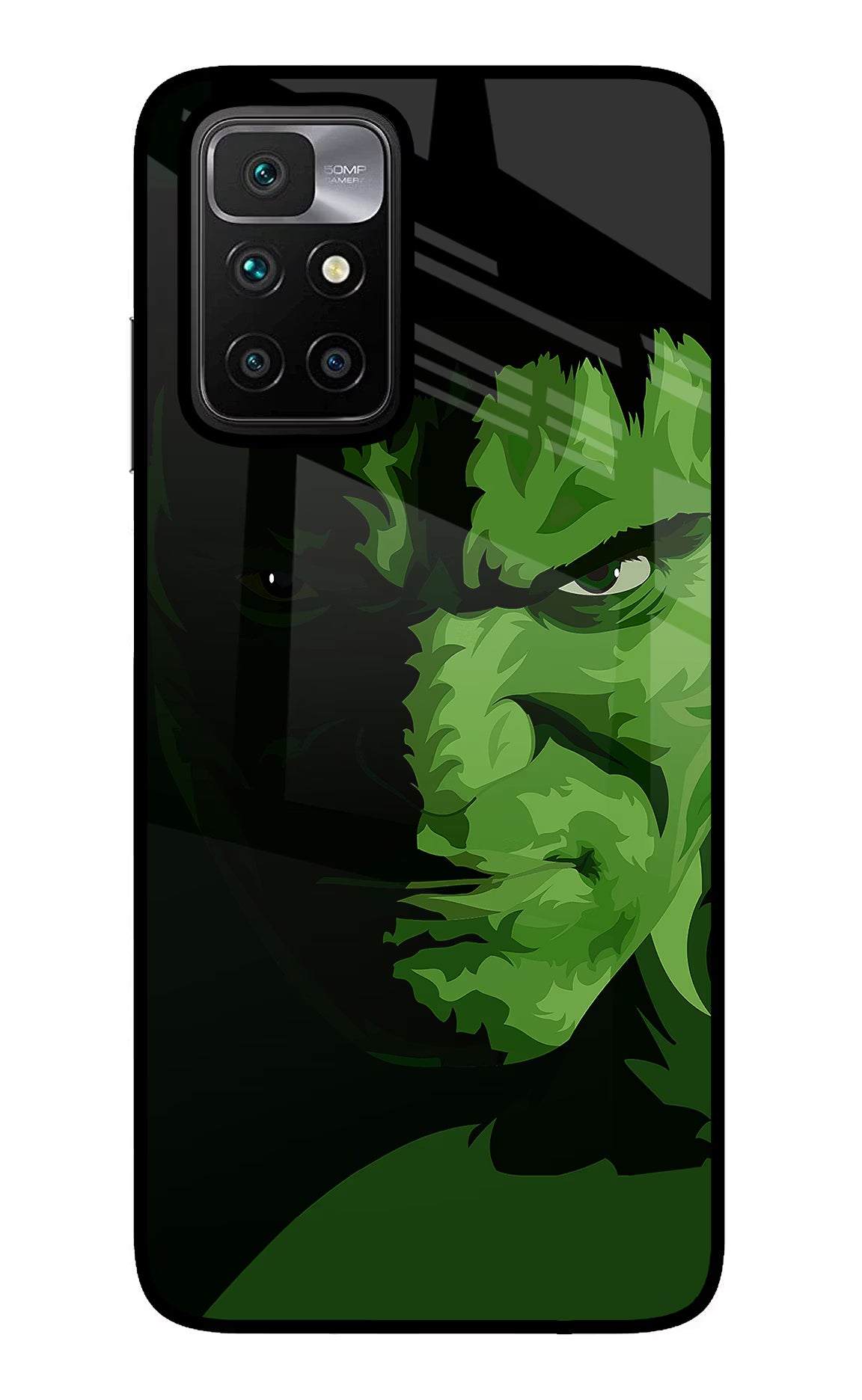HULK Redmi 10 Prime Glass Case Back Cover by Casekaro