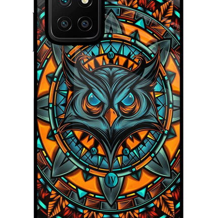 Angry Owl Art Redmi 10 Prime Glass Case Back Cover by Casekaro