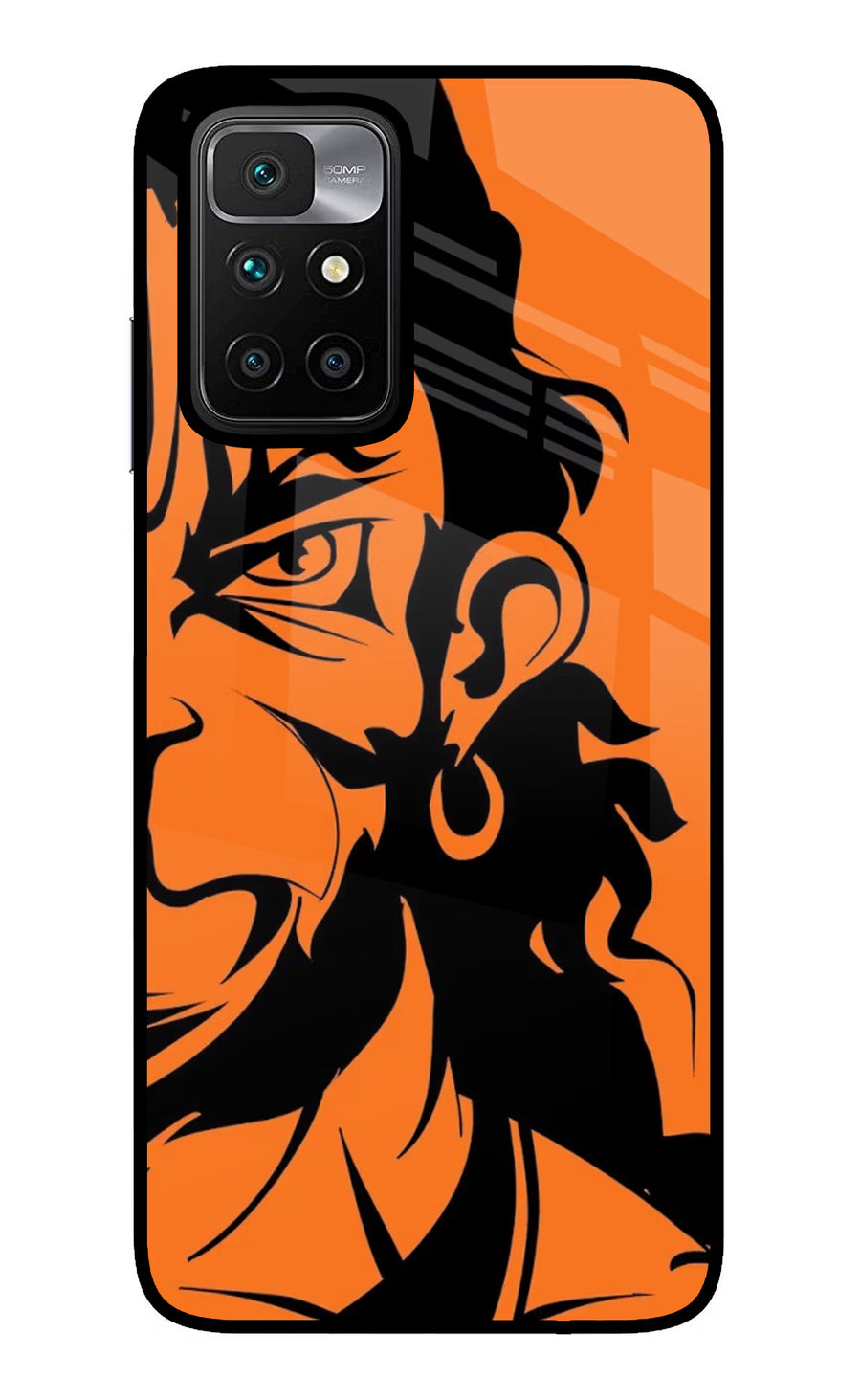 Hanuman Redmi 10 Prime Back Cover, Glass case