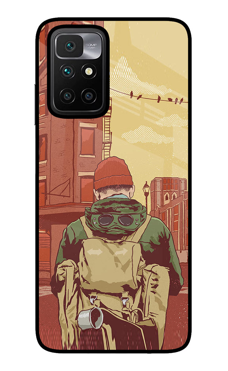 Adventurous Redmi 10 Prime Back Cover, Glass case