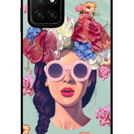 Pretty Girl Redmi 10 Prime Glass Case Back Cover by Casekaro