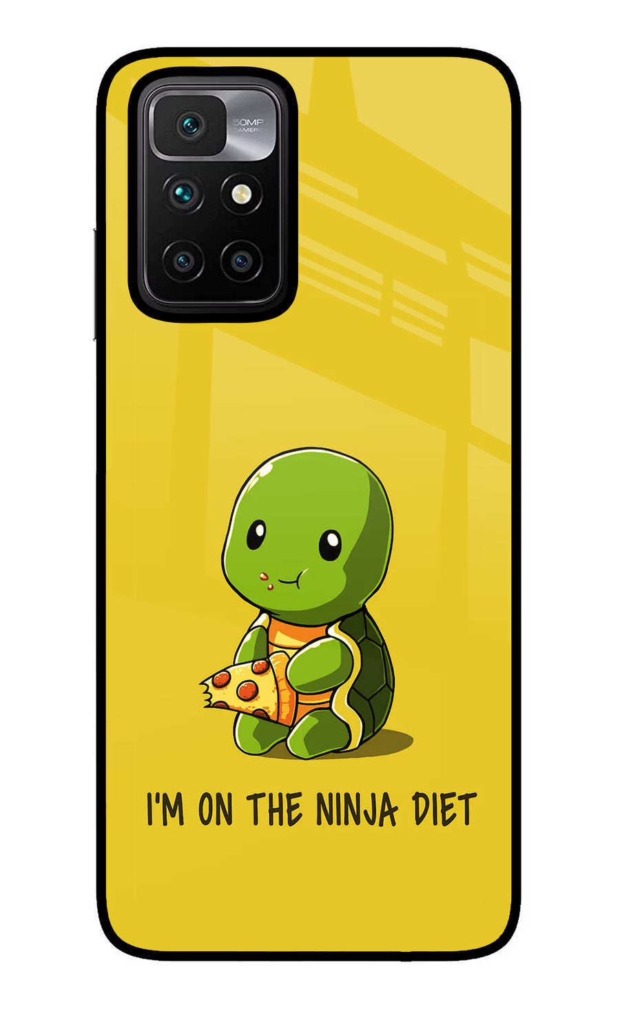 I'm on Ninja Diet Redmi 10 Prime Back Cover, Glass case