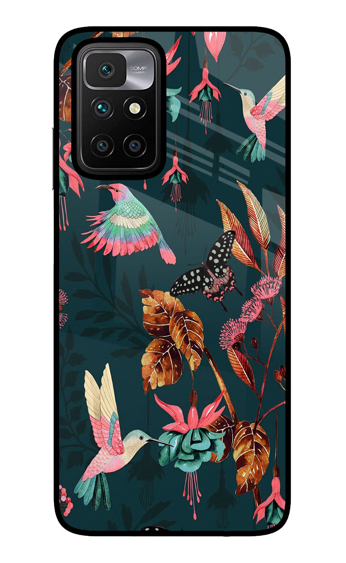 Birds Redmi 10 Prime Glass Case Back Cover by Casekaro