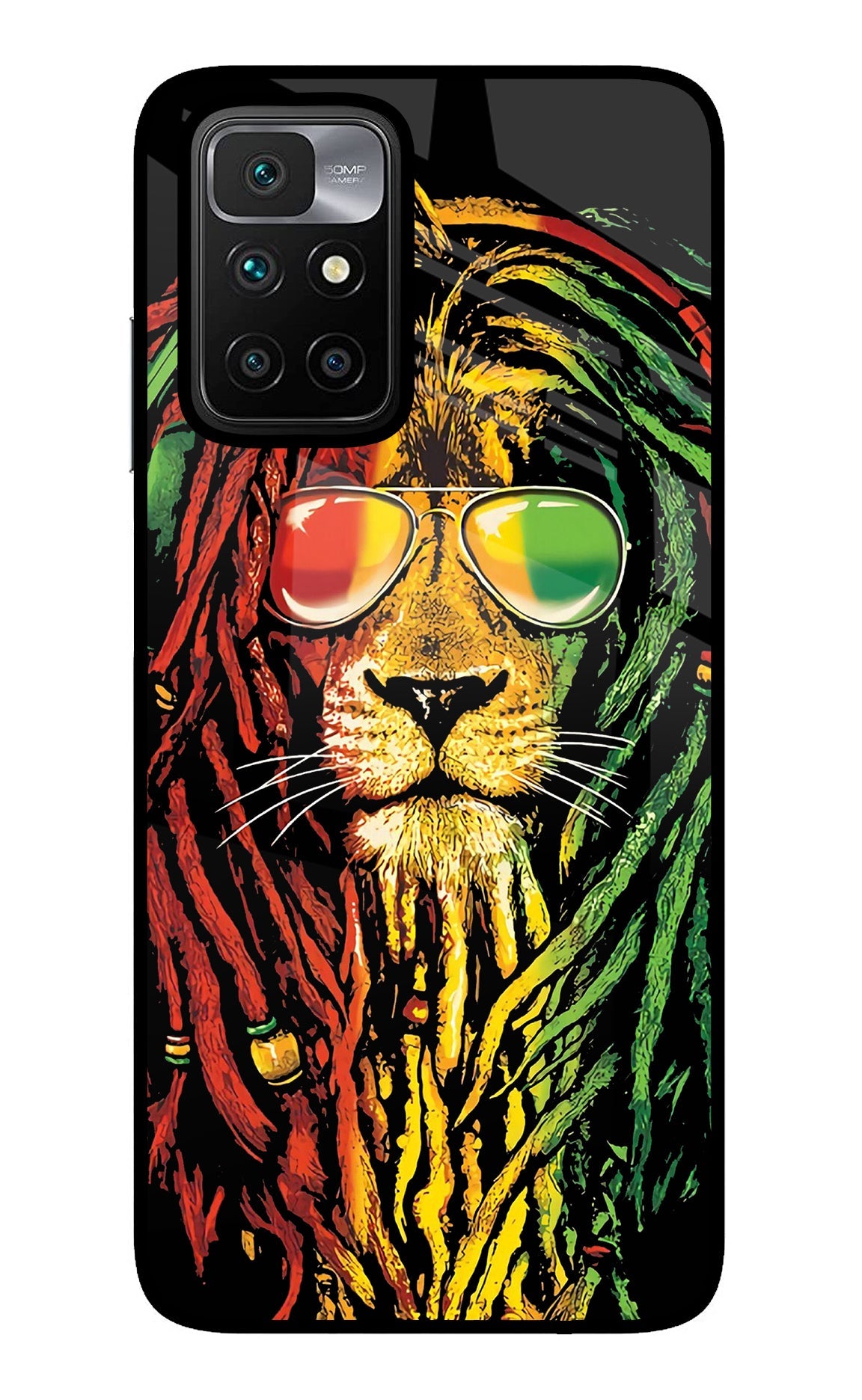 Rasta Lion Redmi 10 Prime Glass Case