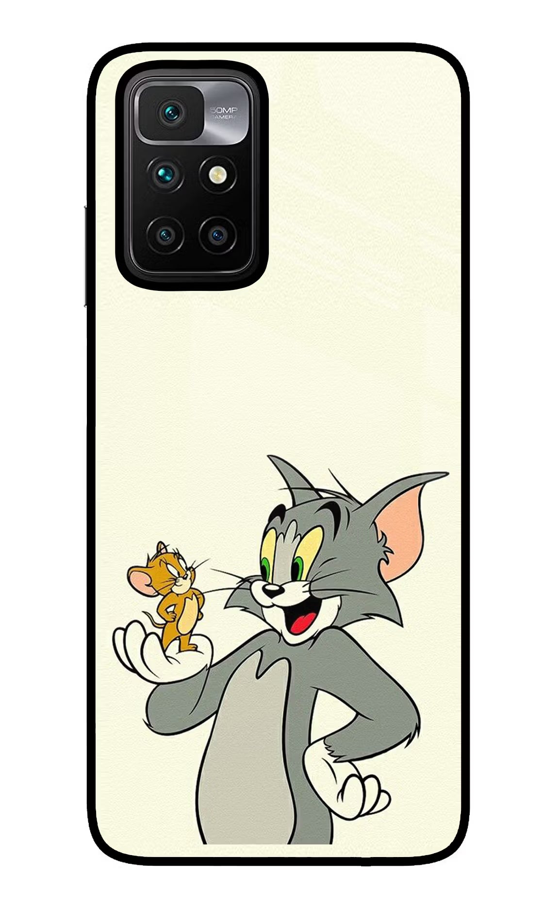 Tom & Jerry Redmi 10 Prime Glass Case Back Cover by Casekaro