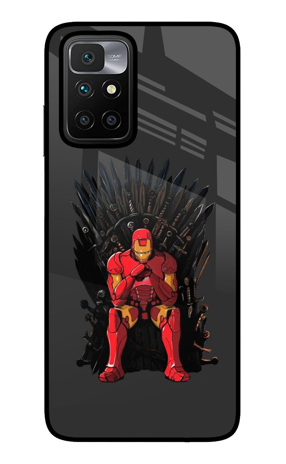 Ironman Throne Redmi 10 Prime Glass Case