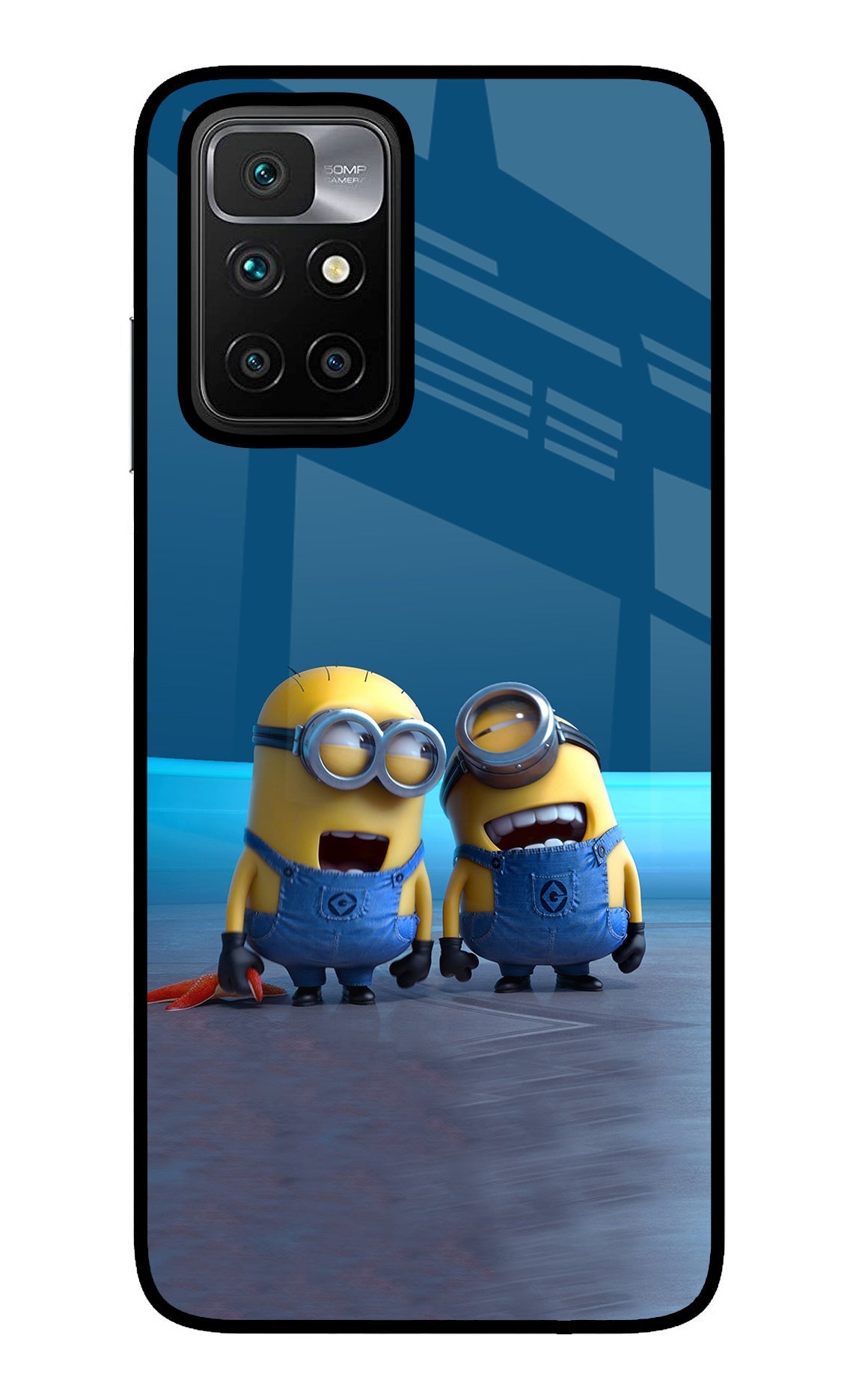 Minion Laughing Redmi 10 Prime Glass Case