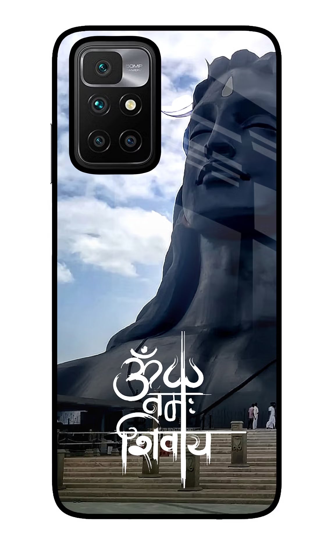 Om Namah Shivay Redmi 10 Prime Glass Case Back Cover by Casekaro